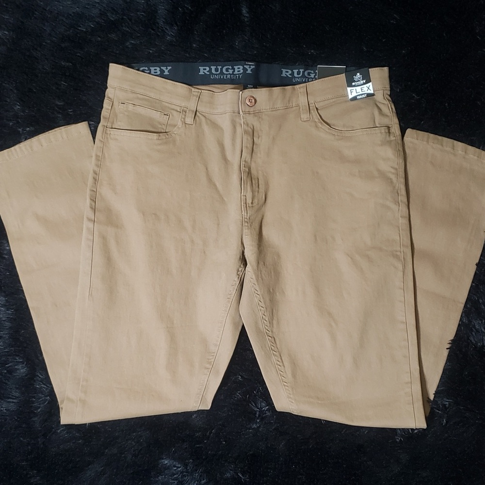 NWT Rugby University Men's Modern Stretch Fit Bourbon Color Jeans Pants Sz 38